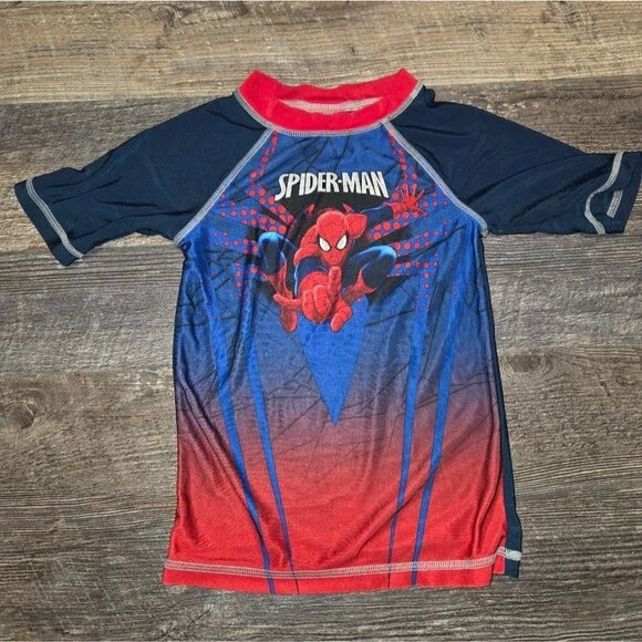 Spider Man Marvel Kids 4T Rash Guard Shirt - Picture 3 of 8